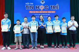 Trao 59 giải thưởng tại Hội thi Tin học trẻ Hà Tĩnh lần thứ 26