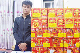 Thanh niên làng tàng trữ hơn 70kg pháo