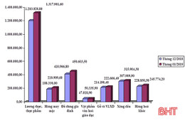 Tổng mức bán lẻ hàng hoá tháng 1 tại Hà Tĩnh tăng 19,48%