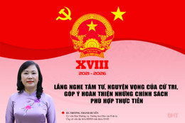 Lắng nghe tâm tư, nguyện vọng của cử tri, góp ý hoàn thiện những chính sách phù hợp thực tiễn