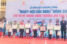 Học sinh Hà Tĩnh đạt giải khuyến khích cuộc thi vẽ tranh Vườn trường mơ ước