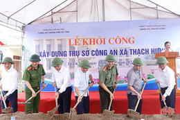 Khởi công xây dựng trụ sở Công an xã Thạch Hưng