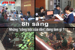 Camera giấu kín: 8h sáng, nhan nhản công chức vẫn điểm tâm, uống cà phê!