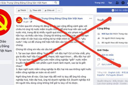 Ban Tuyên giáo Trung ương bị giả mạo tài khoản Facebook