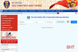 Hơn 2.200 phương tiện vi phạm ATGT ở Hà Tĩnh lên trang web Cục CSGT