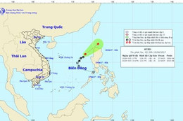 Áp thấp xuất hiện trên biển Đông
