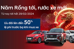 Hyundai Hà Tĩnh tiếp tục chương trình khuyến mãi tháng 2/2024: Năm rồng tới, rước xe mới