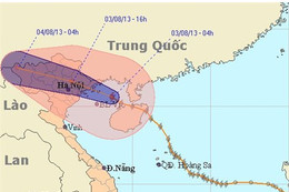 Bão giật cấp 12 đang gần bờ biển Quảng Ninh - Nam Định