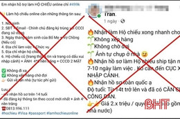 Hà Tĩnh: Cảnh báo dịch vụ “cò mồi” hỗ trợ làm hộ chiếu online