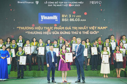 Giá trị thương hiệu Vinamilk đạt mốc 3 tỷ USD