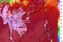 Hà Tĩnh 43,4 độ C, là nơi nắng nóng nhất lịch sử Việt Nam