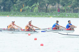 Nam VĐV Hà Tĩnh cùng đồng đội bước vào chung kết đua thuyền Rowing