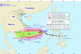Bão giật tới cấp 15 tiến vào vùng biển Khánh Hòa-Ninh Thuận