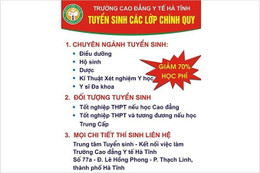 Trường Cao đẳng Y tế Hà Tĩnh tuyển sinh các lớp chuyên ngành