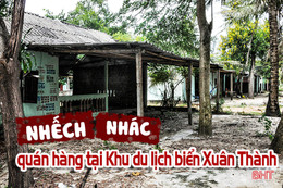 Nhếch nhác quán hàng tại Khu du lịch biển Xuân Thành