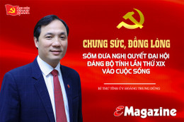 Chung sức, đồng lòng, sớm đưa Nghị quyết Đại hội Đảng bộ tỉnh lần thứ XIX vào cuộc sống