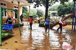 Đức Thọ tất bật dọn vệ sinh, sớm đón học sinh trở lại trường