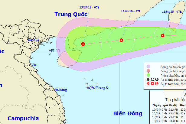 Áp thấp nhiệt đới cùng bão mạnh hướng vào biển Đông