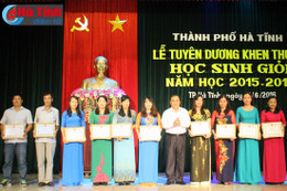 TP. Hà Tĩnh tuyên dương GV-HS giỏi năm học 2015-2016