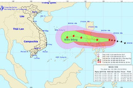 Bão Nockten với gió giật mạnh hướng về quần đảo Trường Sa