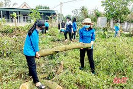 Tuổi trẻ Hà Tĩnh sôi nổi hưởng ứng ngày cao điểm xây dựng nông thôn mới