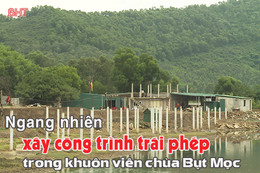 Ngang nhiên xây công trình trái phép trong khuôn viên chùa Bụt Mọc