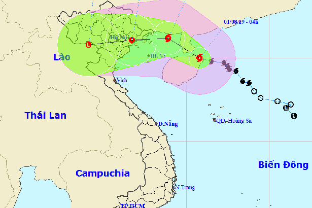 Bão số 3 đi vào khu vực Bắc Vịnh Bắc bộ và có khả năng mạnh thêm