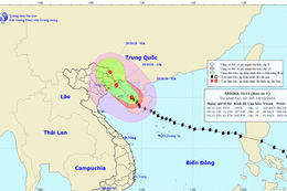 Bão số 7 vượt đảo Hải Nam (Trung Quốc) đi vào vịnh Bắc Bộ