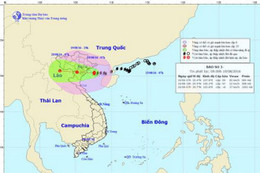 Bão số 3 sẽ đi sâu vào đất liền và suy yếu thành áp thấp