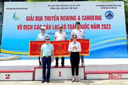 Hà Tĩnh nhất toàn đoàn Giải Đua thuyền Rowing và Canoeing các CLB toàn quốc