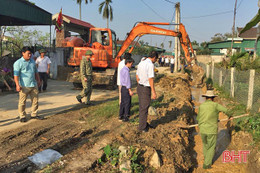 Thị trấn Thạch Hà huy động hàng chục tỷ đồng chỉnh trang đô thị