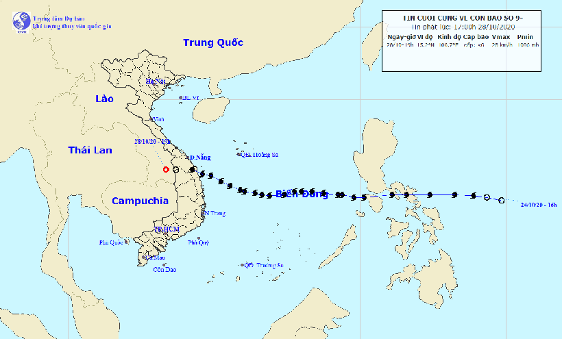 Tin cuối cùng về cơn bão số 9