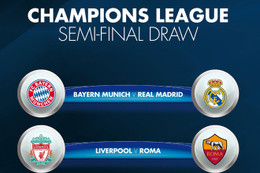 Bayern đối đầu Real, Liverpool gặp AS Roma ở bán kết Champions League