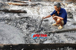 “Bà hỏa” thiêu rụi ngôi nhà của đôi vợ chồng già