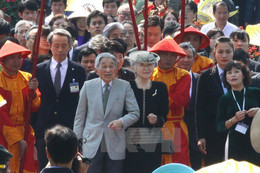 [Photo] Nhà vua và Hoàng hậu Nhật Bản nghe Nhã nhạc cung đình Huế