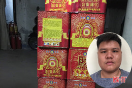 Sa lưới khi vận chuyển 24 kg pháo từ Vinh sang Nghi Xuân