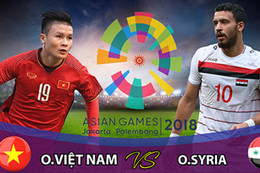 Olympic Syria và Olympic Việt Nam, 19h30 ngày 27/8: Chinh phục thử thách