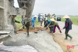 Lộc Hà vượt 25% chỉ tiêu xây dựng giao thông nông thôn năm 2019