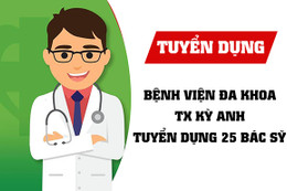 Bệnh viện Đa khoa TX Kỳ Anh tuyển dụng 25 bác sỹ