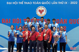 VĐV đua thuyền Hà Tĩnh giành 8 huy chương tại Đại hội TDTT toàn quốc lần thứ IX