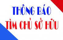 Thông báo tìm chủ sở hữu, người quản lý hoặc người sử dụng hợp pháp của tang vật bị tạm giữ