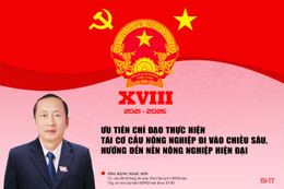 Ưu tiên chỉ đạo thực hiện tái cơ cấu nông nghiệp đi vào chiều sâu, hướng đến nền nông nghiệp hiện đại