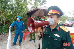 Lực lượng quân sự Hà Tĩnh tiếp tục xung kích trên tuyến đầu chống dịch