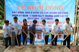 Khởi công xây nhà ở cho hộ chính sách ở Hương Sơn