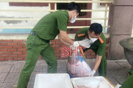 Phát hiện xe tải chở 290 kg nội tạng động vật không rõ nguồn gốc