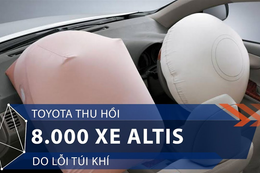 Toyota chuẩn bị thu hồi 8.000 xe Altis do lỗi túi khí