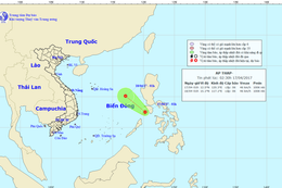Áp thấp nhiệt đới mạnh cấp 6 hướng vào Biển Đông