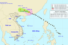 Bão số 2 suy yếu dần thành áp thấp nhiệt đới