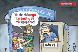 Bác bảo vệ giúp cháu với