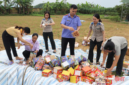 Tiêu hủy hơn 1 tấn pháo lậu và tang vật vụ án